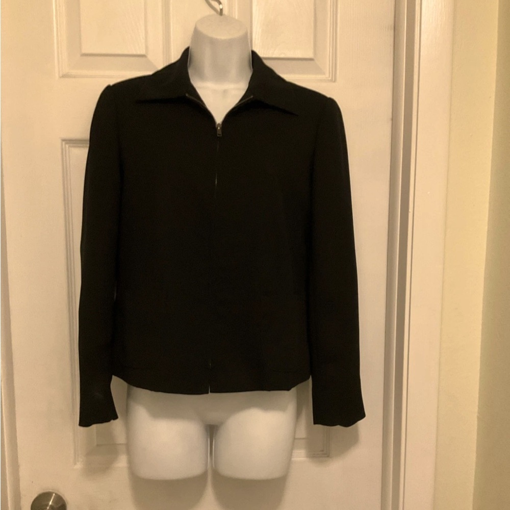 Emma James Women’s‎ Black  Zip Closure Blazer Size 6P
